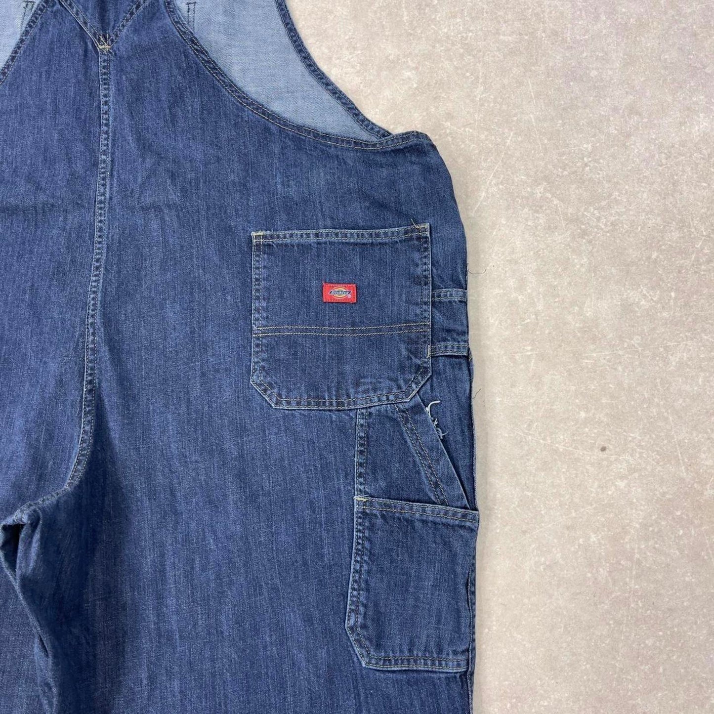 Blue denim Dickies dungarees W48L26 USA mens overalls