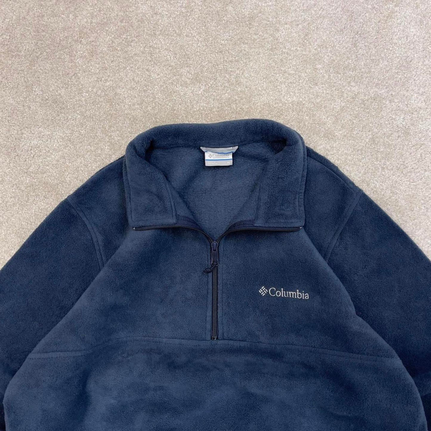 Blue Columbia technical 1/4 zip fleece XL y2k style autumn outdoors hiking