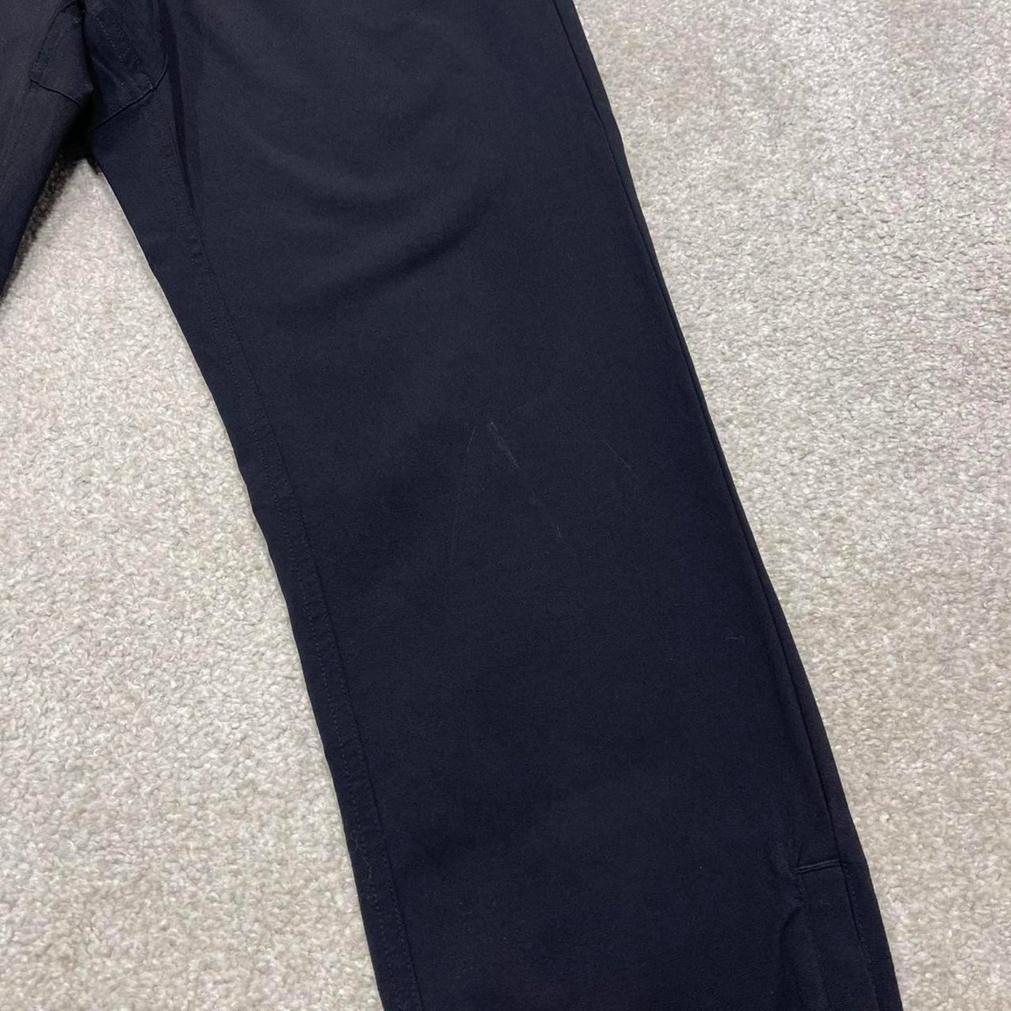 Black Nike tracksuit bottoms Medium y2k style sportswear track pants slim cuffed