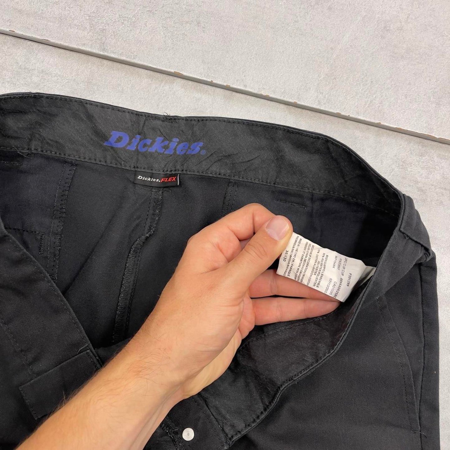 Loose Dickies cargo trousers W36L30 black chino style skater cargo pants
