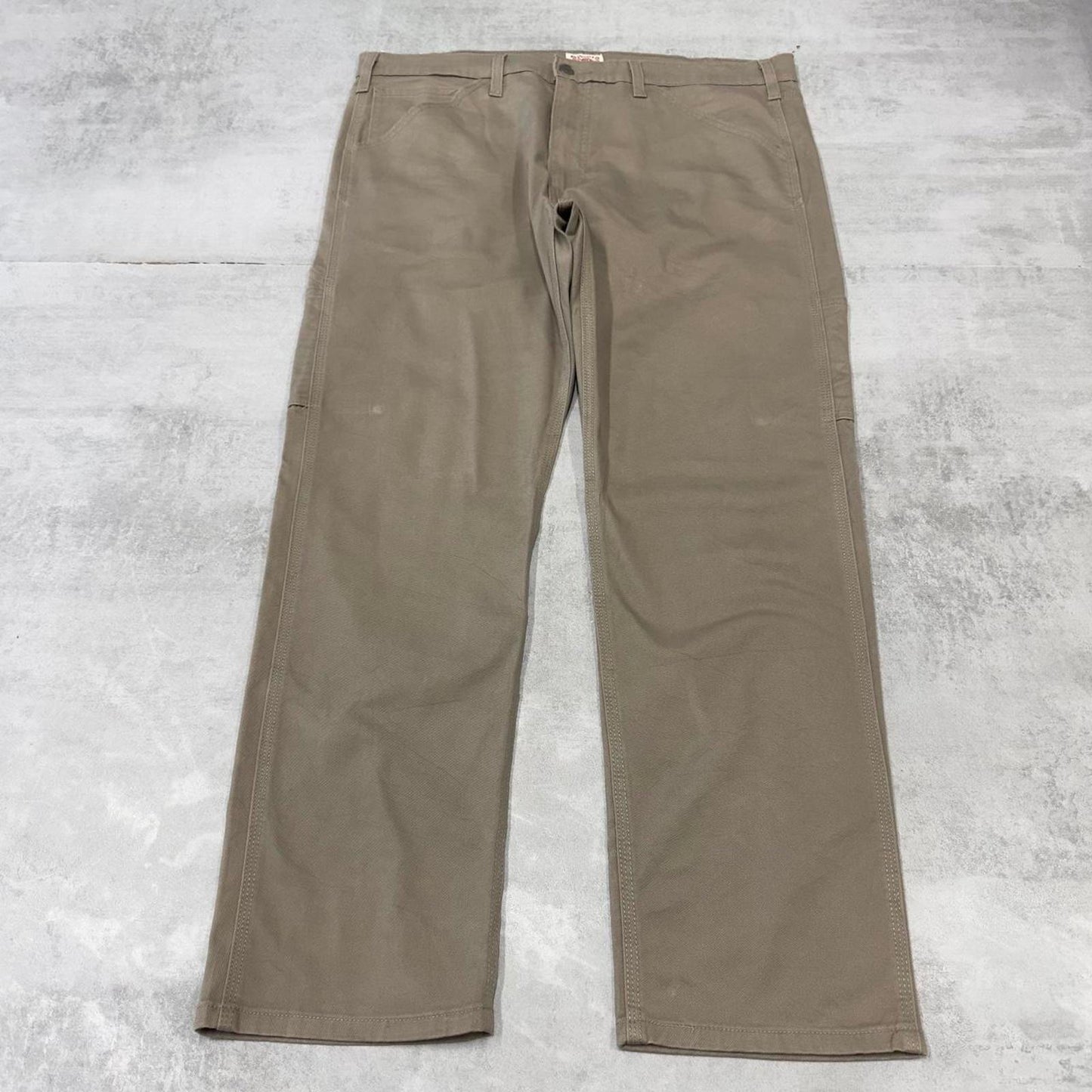 Beige Levis Carpenter Jeans W38L28 straight leg cargos red tab logo skater style
