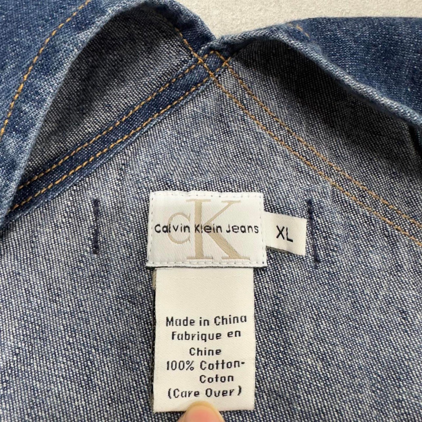 Blue denim Calvin Klein Jeans dungarees XL W40L32 USA mens overalls