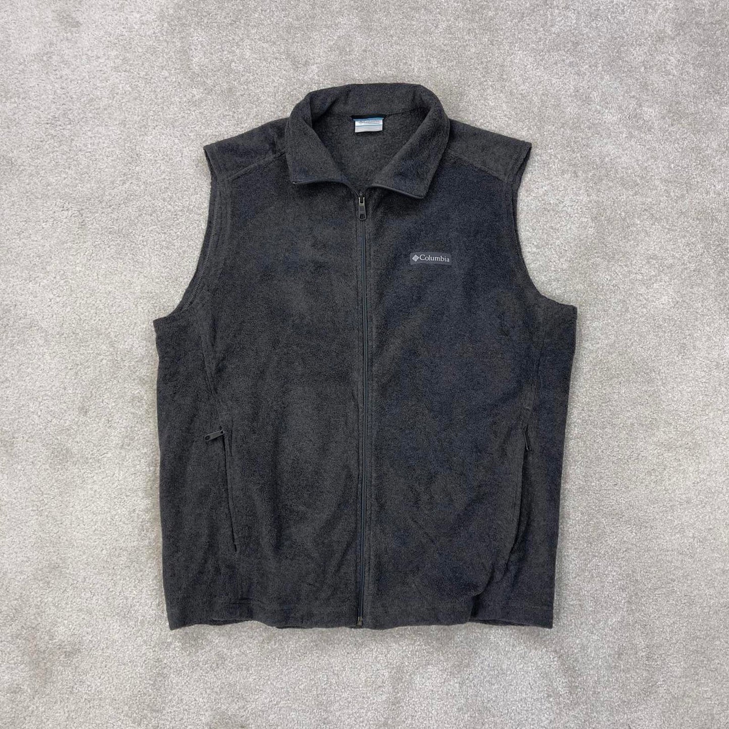 Y2K Columbia technical fleece gilet L grey men’s zip up