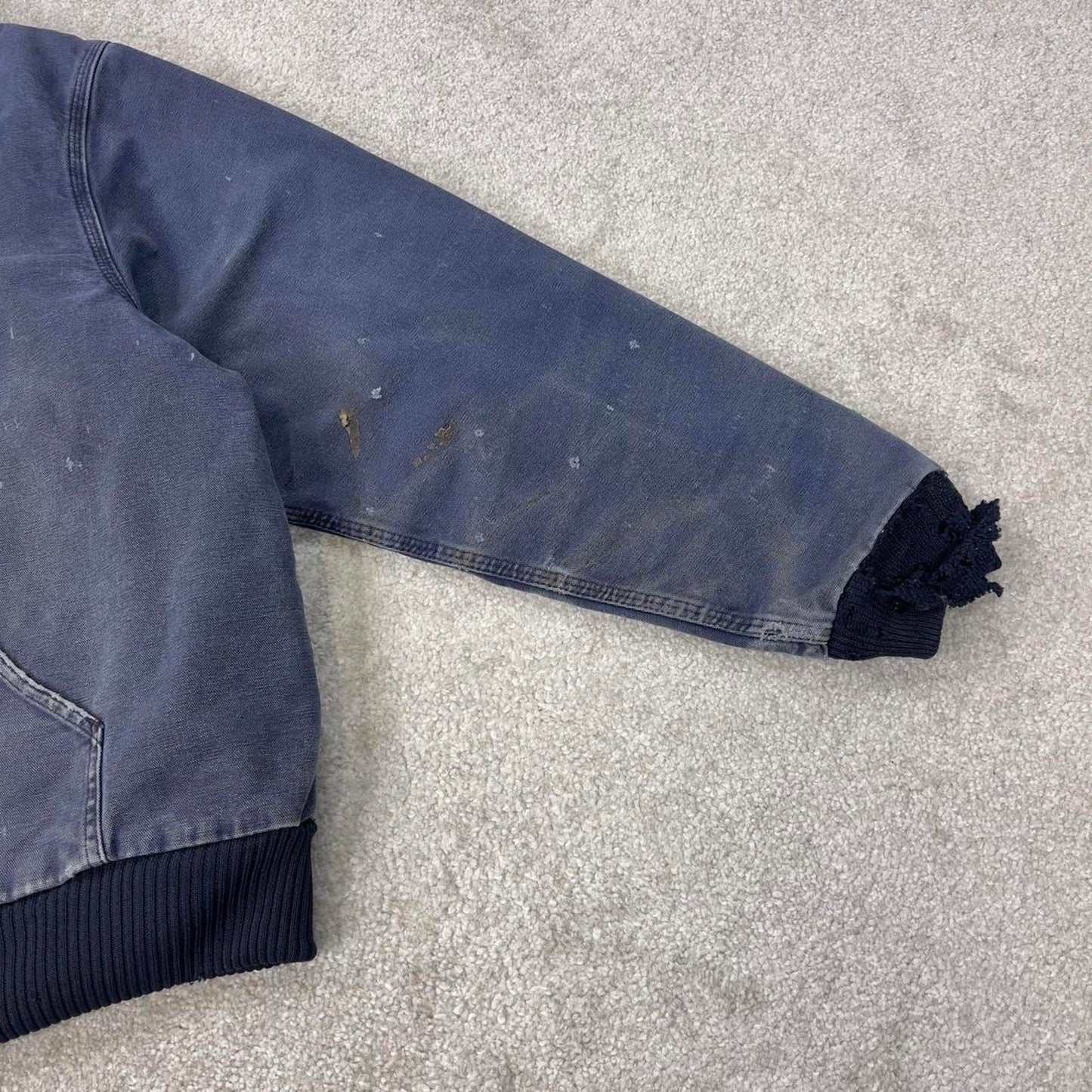 Vintage Carhartt hooded active jacket XL Navy canvas workwear jacket