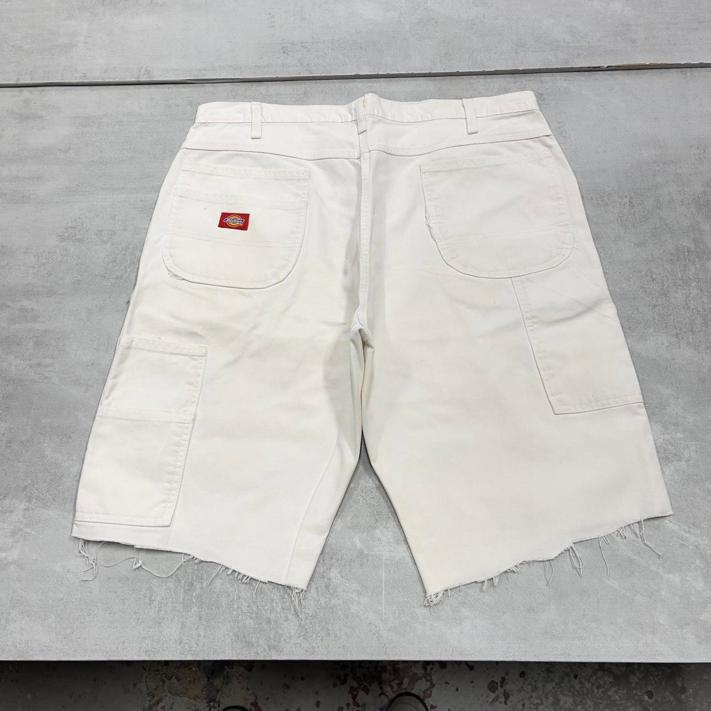 White Dickies carpenter jorts W38