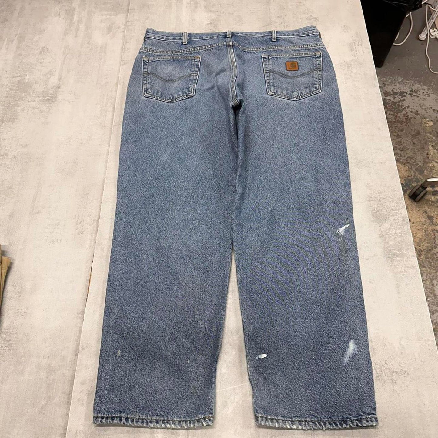 Carhartt jeans W40 L30 blue fleece lined 90s style skater work jeans