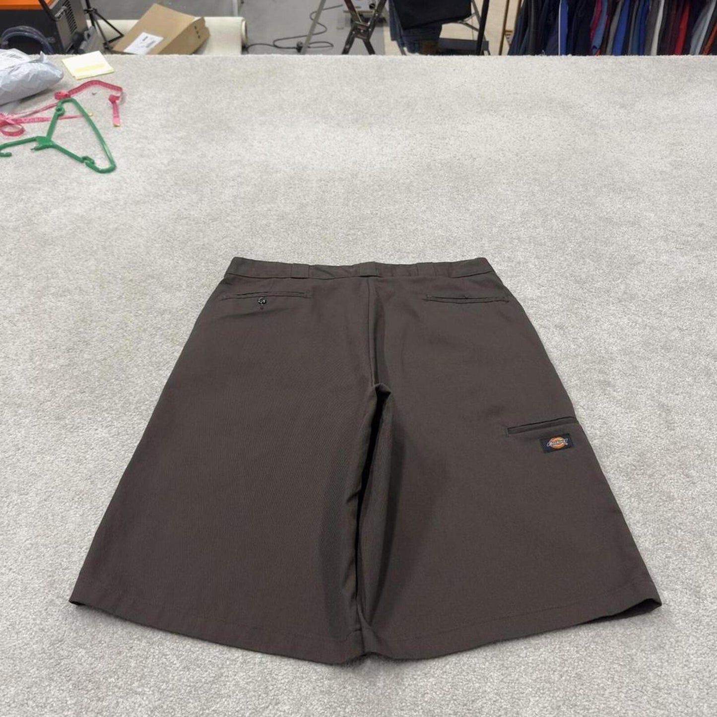 Baggy Dickies carpenter shorts brown Twill chino skater style shorts wide long leg