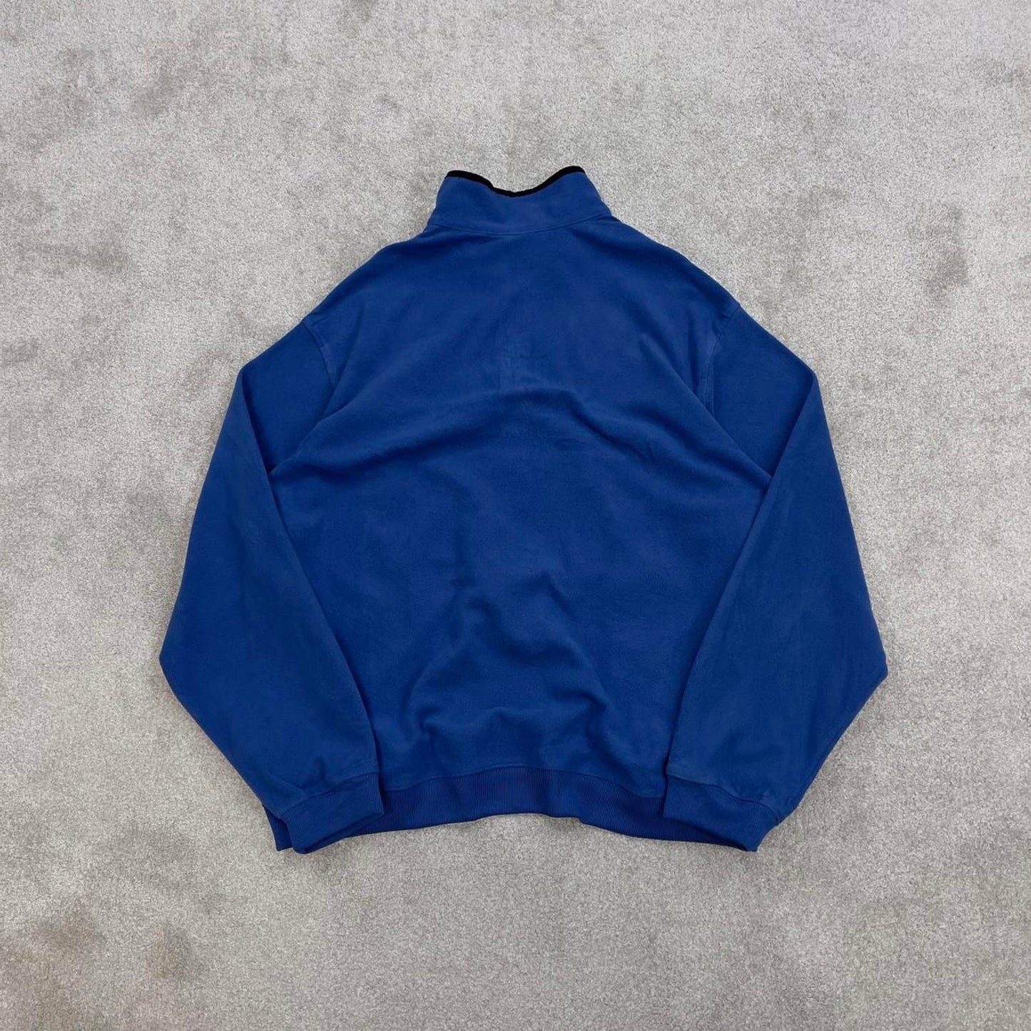 Blue Nike quarter zip technical pullover fleece XXL embroidered swoosh logo autumn y2k style