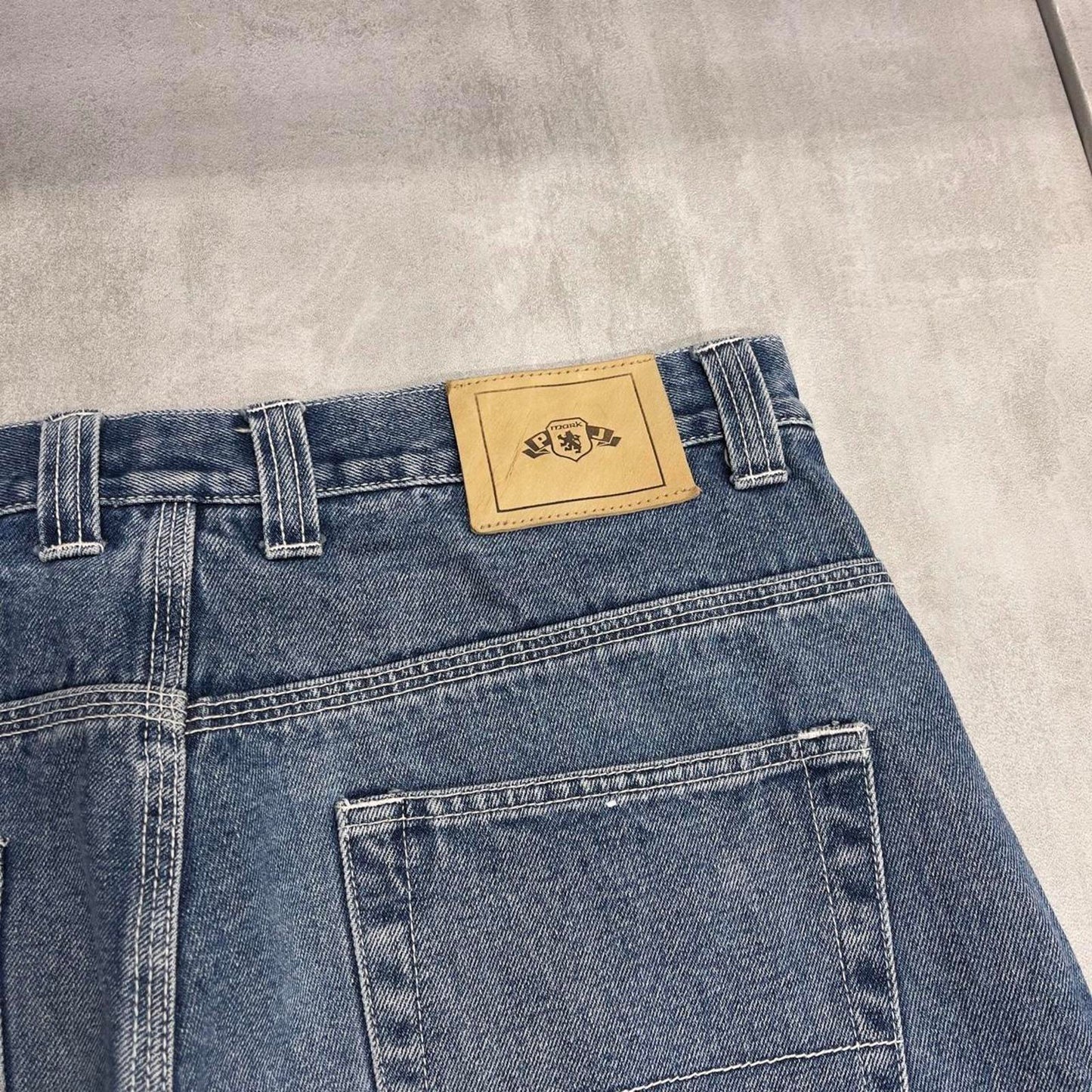 Extra baggy blue PJ Mark jeans W36L32 y2k style wide loose wide leg denim skate pants