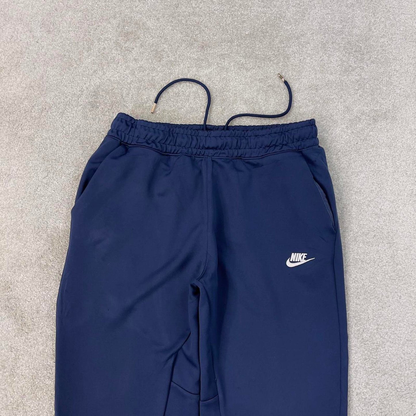 Blue Nike joggers Large y2k style sportswear track pants embroidered logo