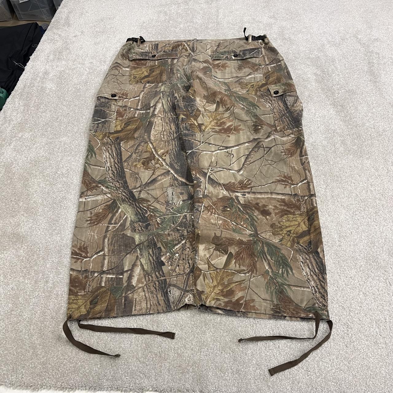 Realtree baggy camo cargo pants wide leg Y2K khaki Gander loose fit camouflage outdoors trousers