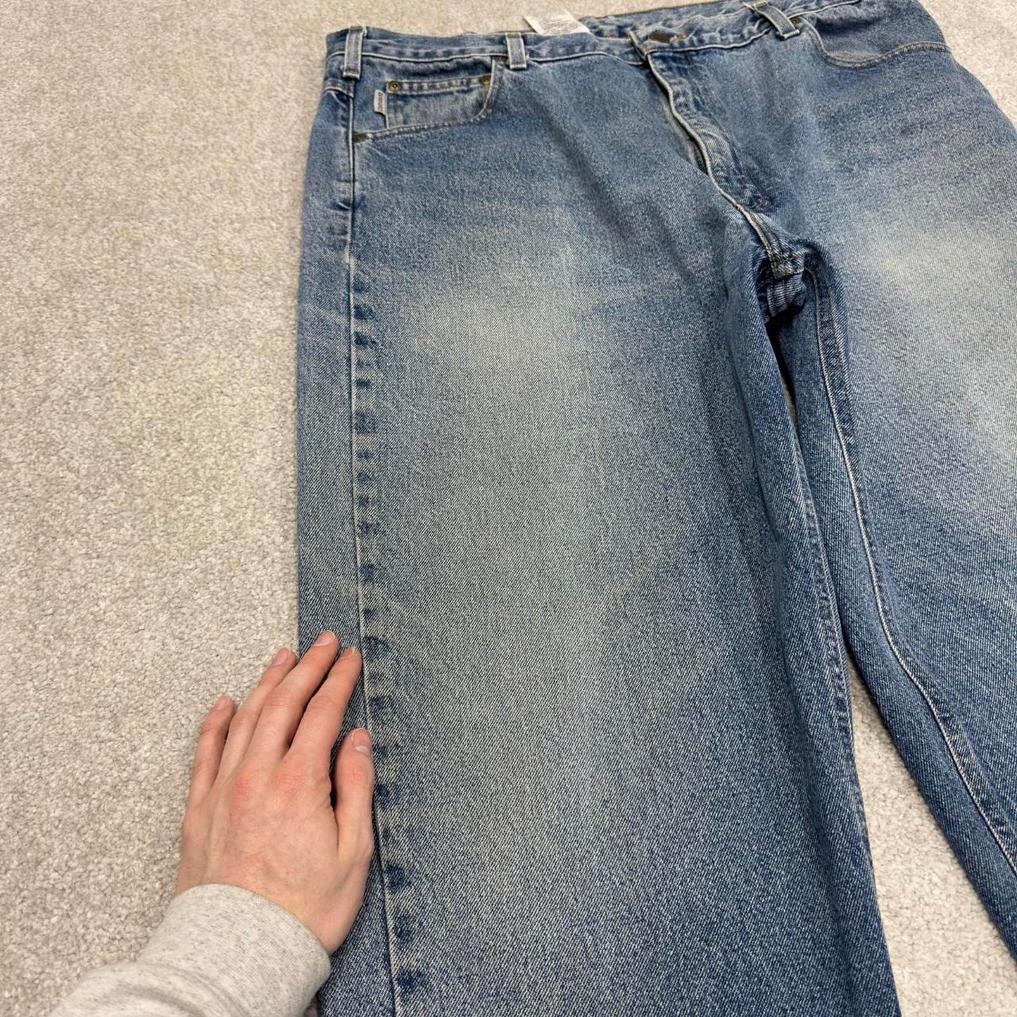 Y2K baggy Carhartt denim jeans blue Loose relaxed fit skate style workwear pants