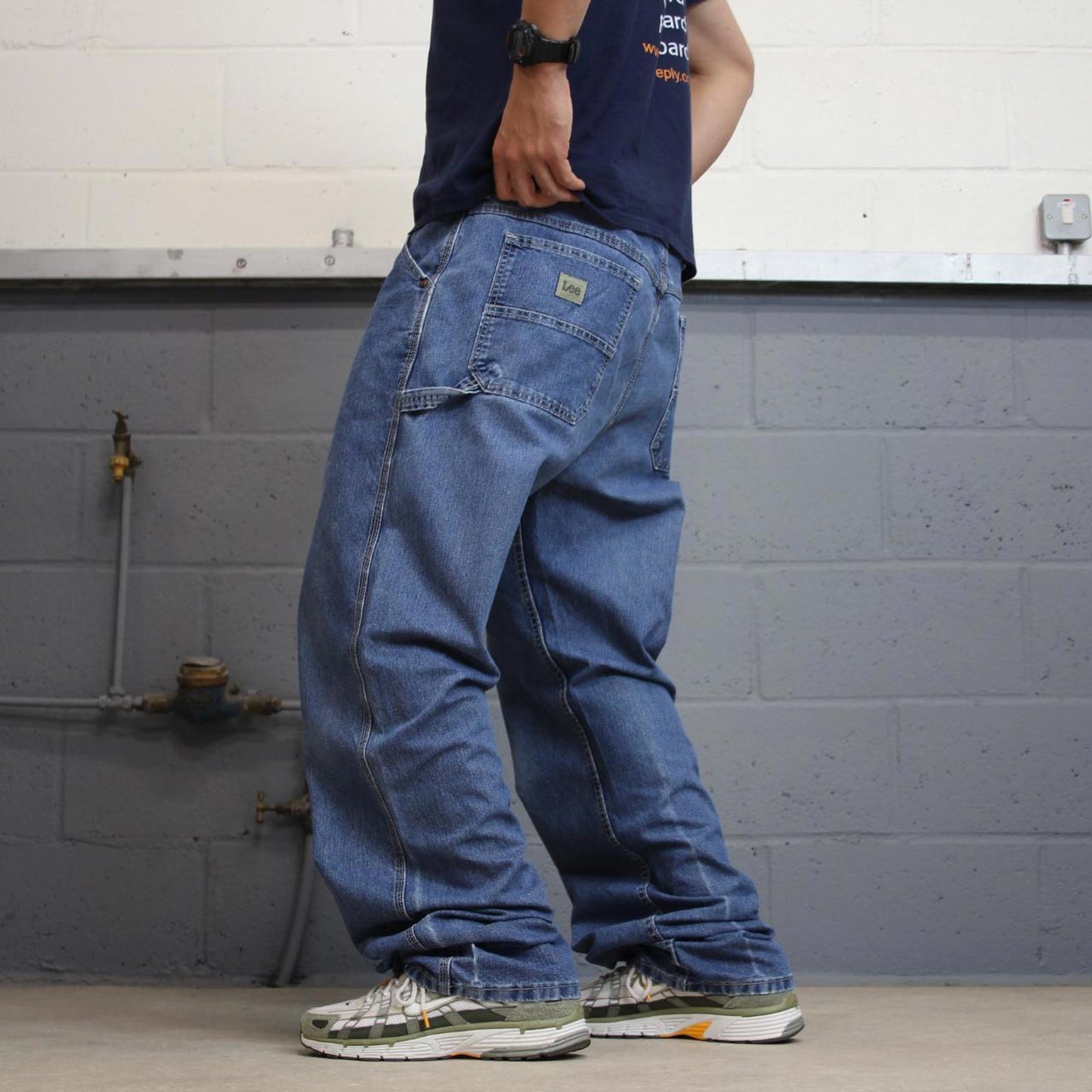 Baggy Lee carpenter jeans W40L36 blue cargo skate style jeans