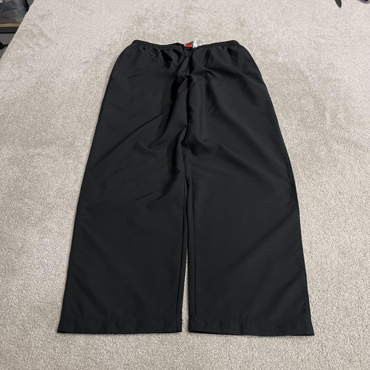 Nike Team baggy tracksuit bottoms y2k black XXL Embroidered Swoosh logo drawstring elasticat waist