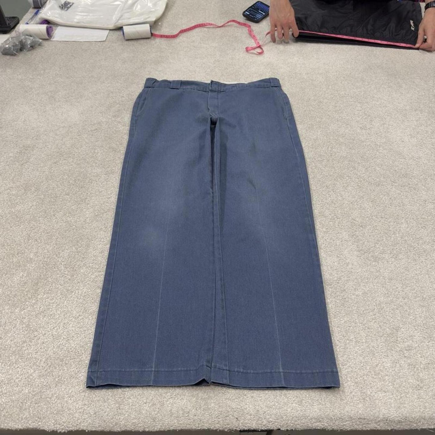 Dickies skater work pants navy loose straight leg fit Chino style skate trousers