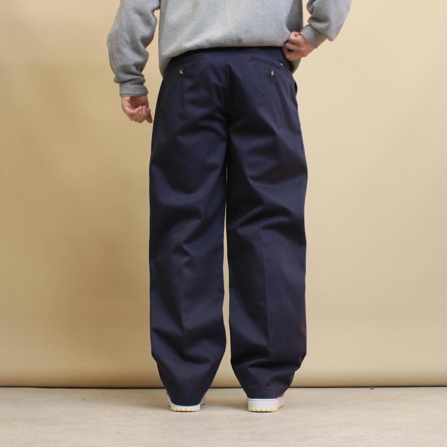 Navy Lee trousers W33L30 twill chino style skater pants