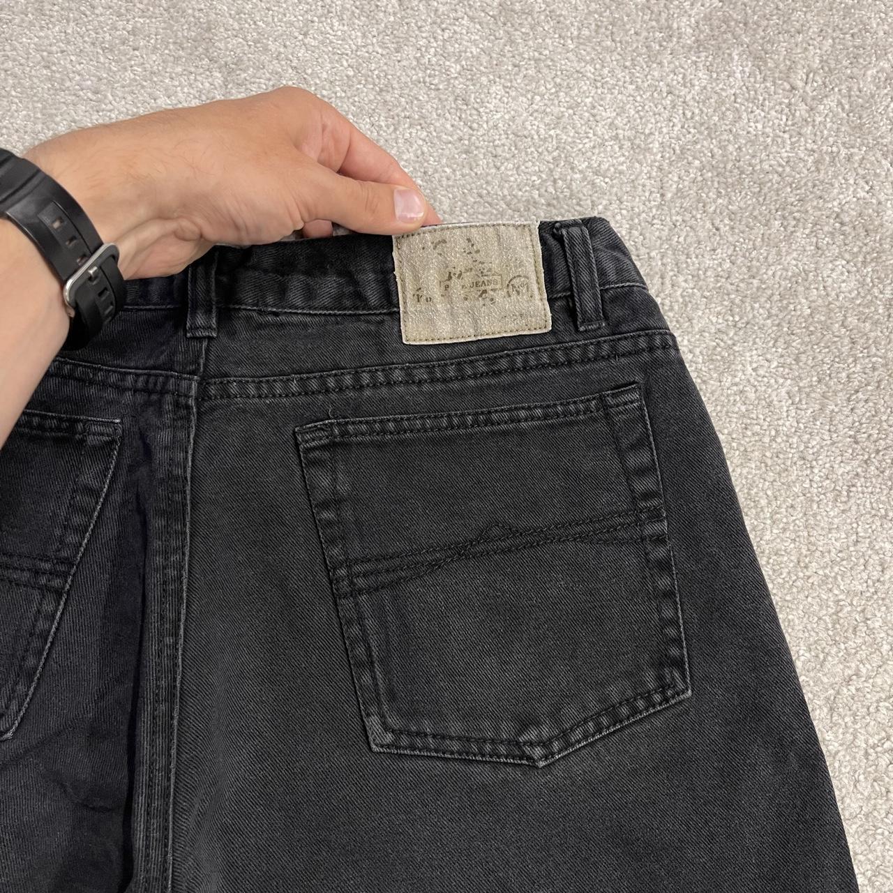 Bugle Boy black denim shorts y2k Loose fit summer festival jean shorts