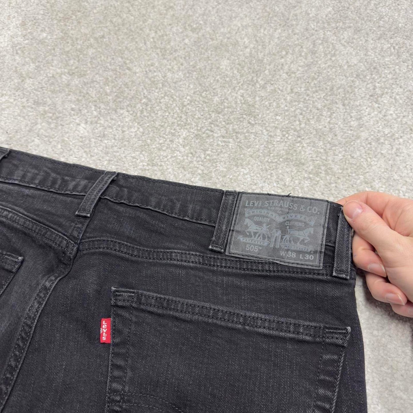Vintage y2k Levis 505 jeans black Casual style 5 pocket straight leg denim pants