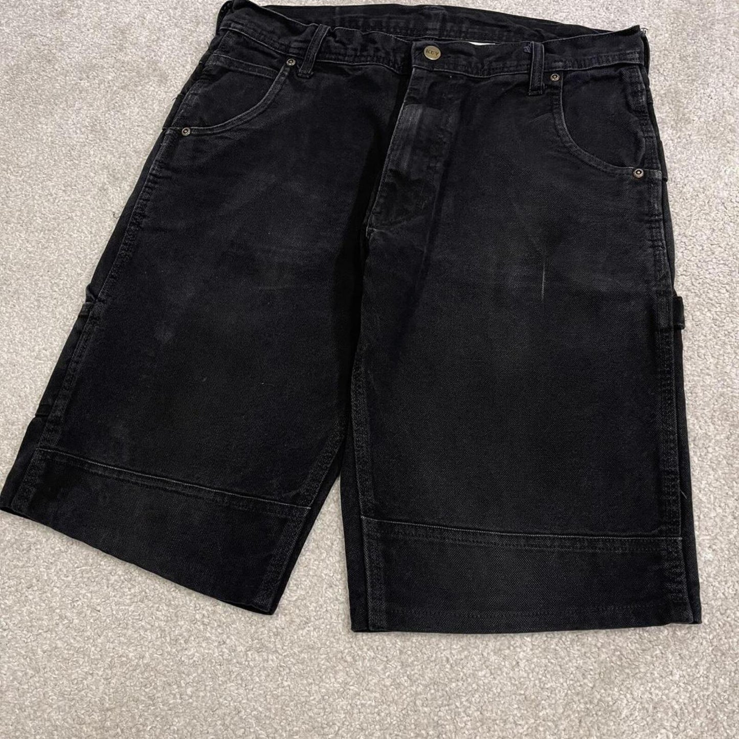Key denim carpenter shorts cargo blue Loose summer festival jean shorts