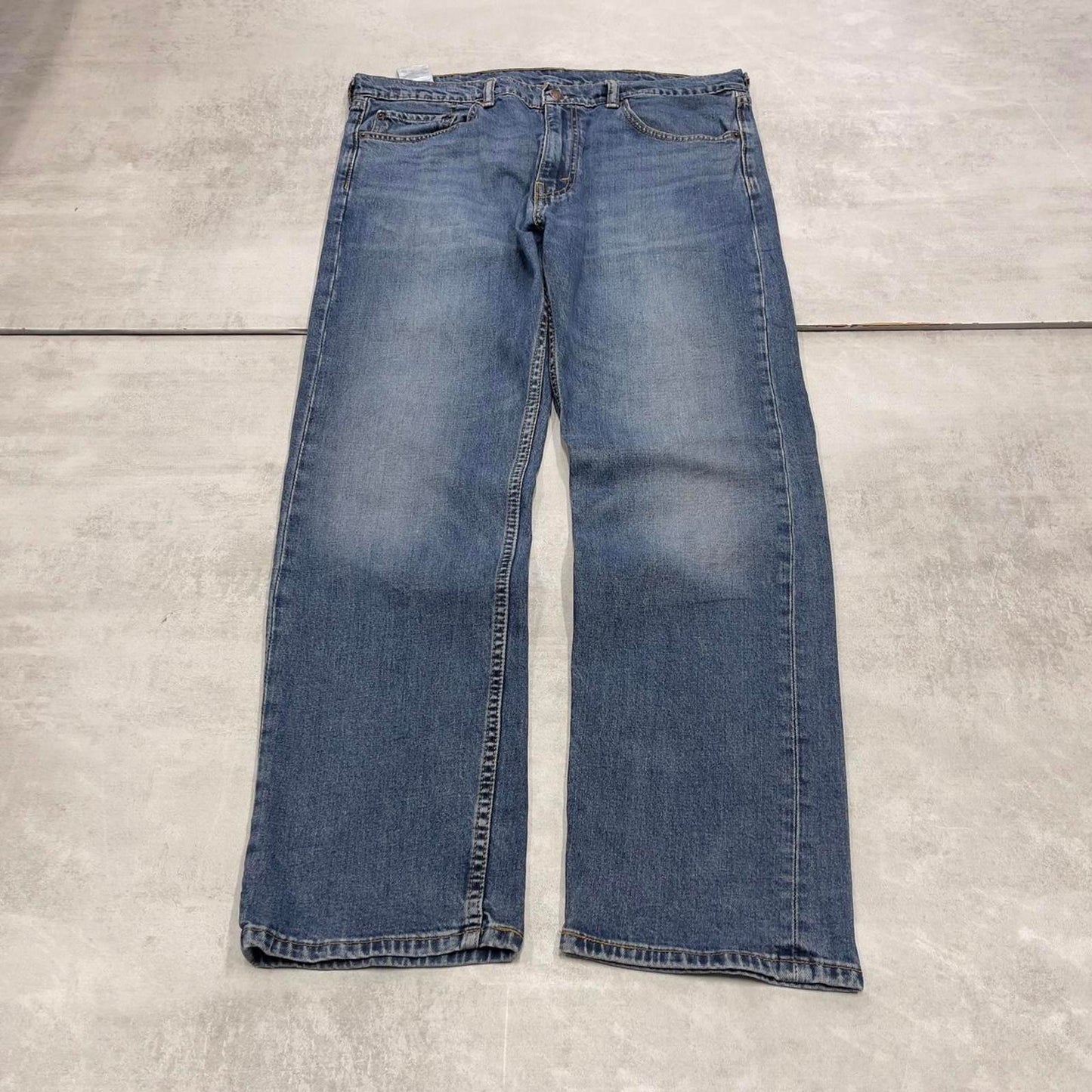 Blue Levis 505 jeans W38L30 blue loose straight leg y2k style pants red tab logo
