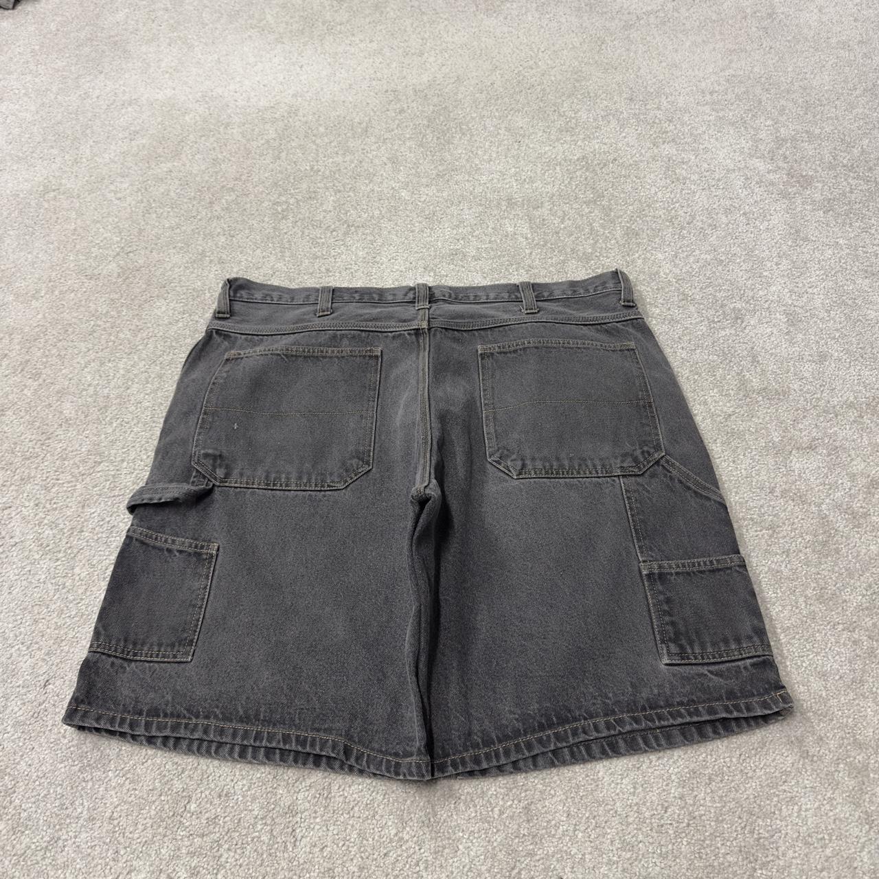 Faded Glory baggy denim shorts carpenter grey Loose fit skater surf cargo jean shorts summer