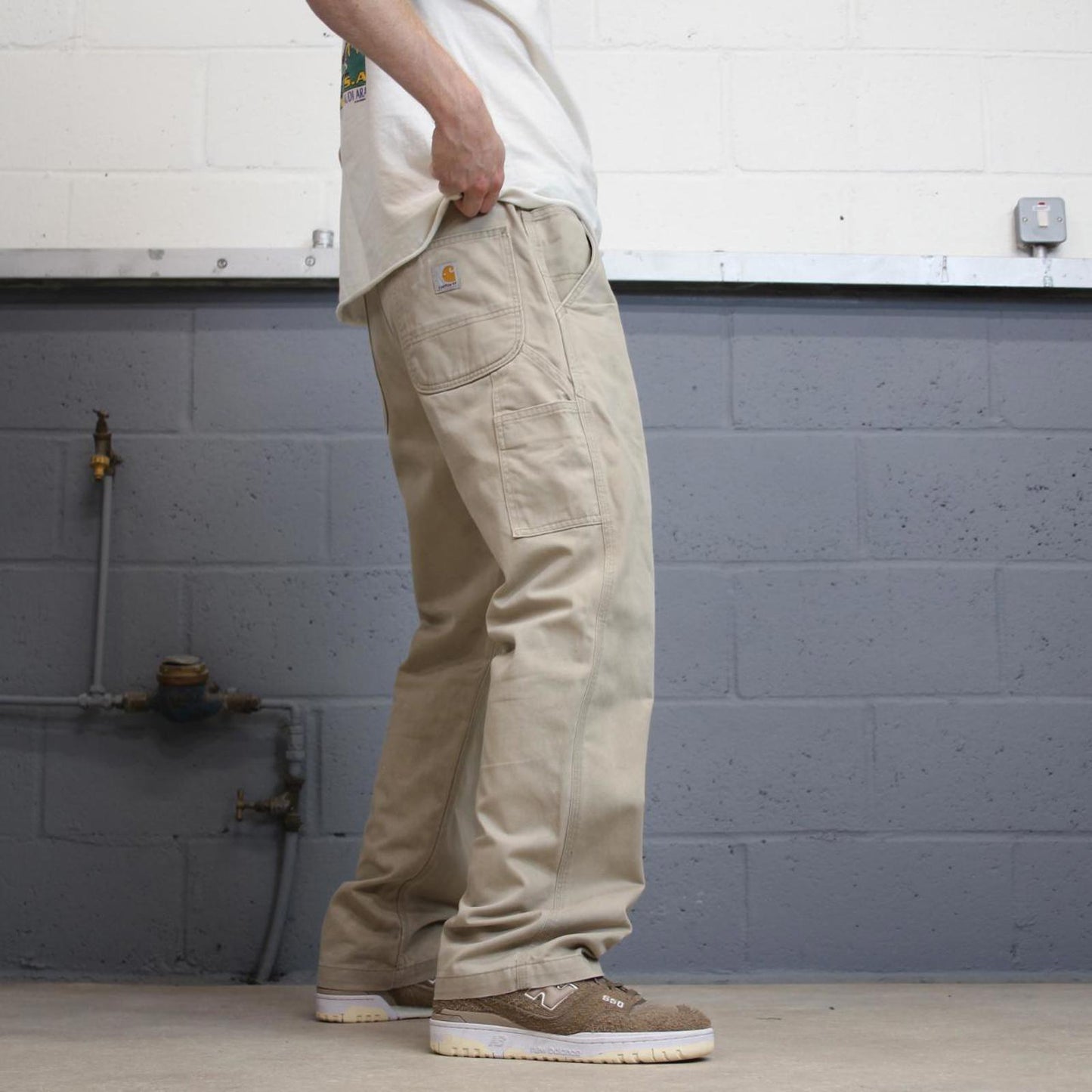 Beige Carhartt carpenter pants W36L30