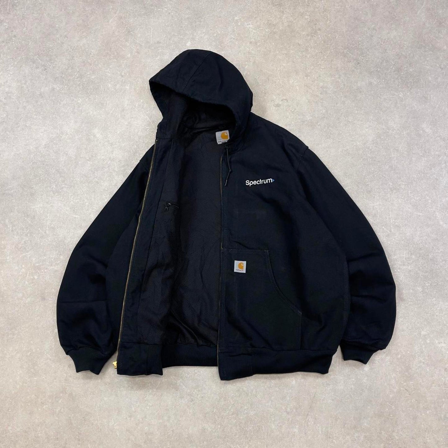 Black hooded Carhartt active jacket XL
