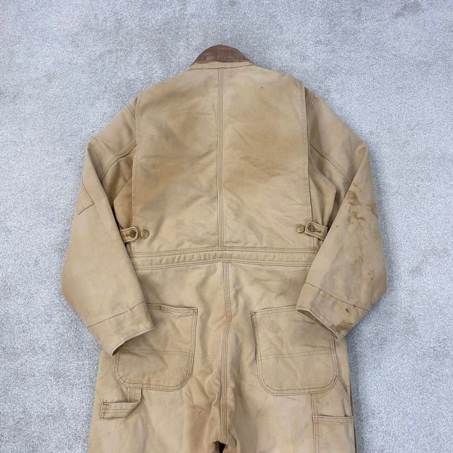 Vintage Carhartt boilersuit S/ M thick quilt lined coveralls heavy duty workwear