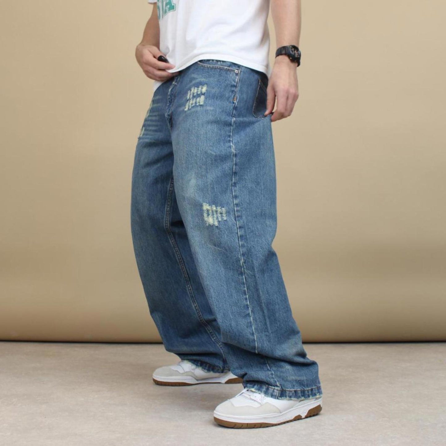 Drill Clothing Company jeans W36 L32 loose distressed design hip hop jeans