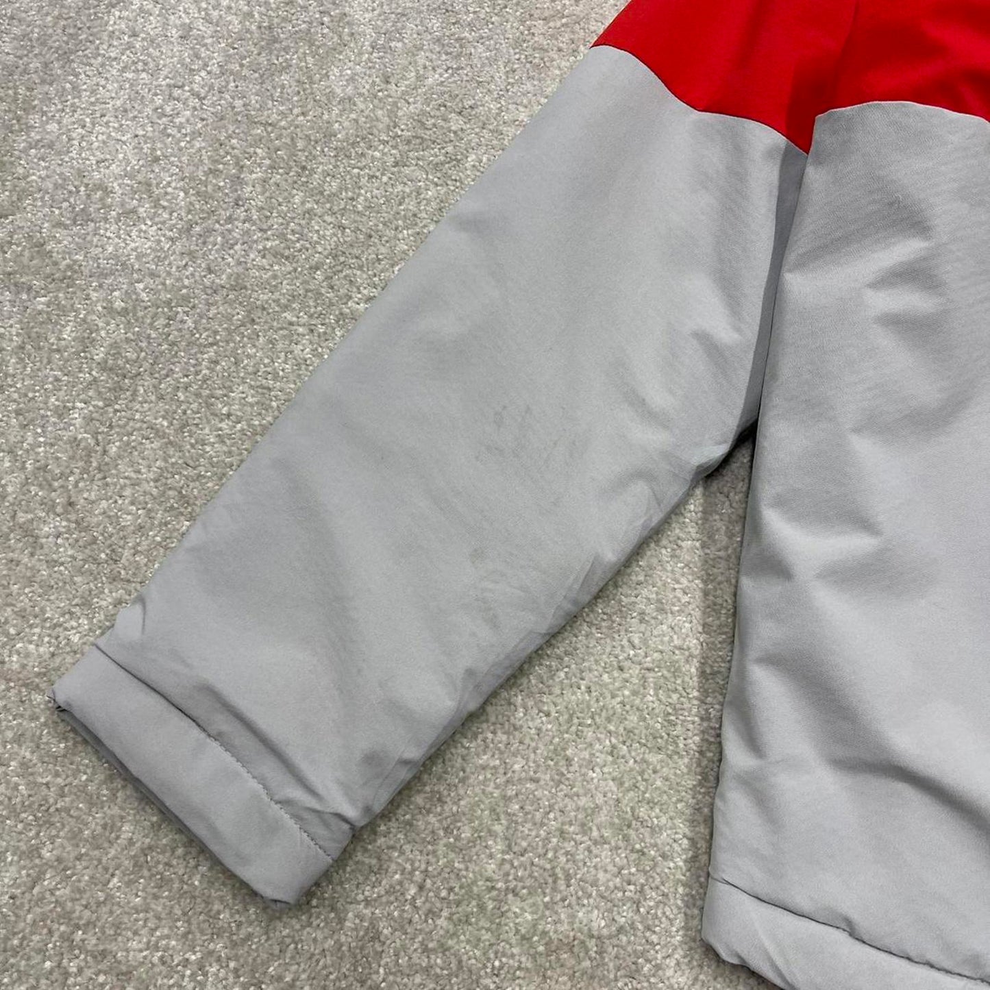 00s Nike jacket y2k style Medium men's red grey full zip padded windbreaker coat technical