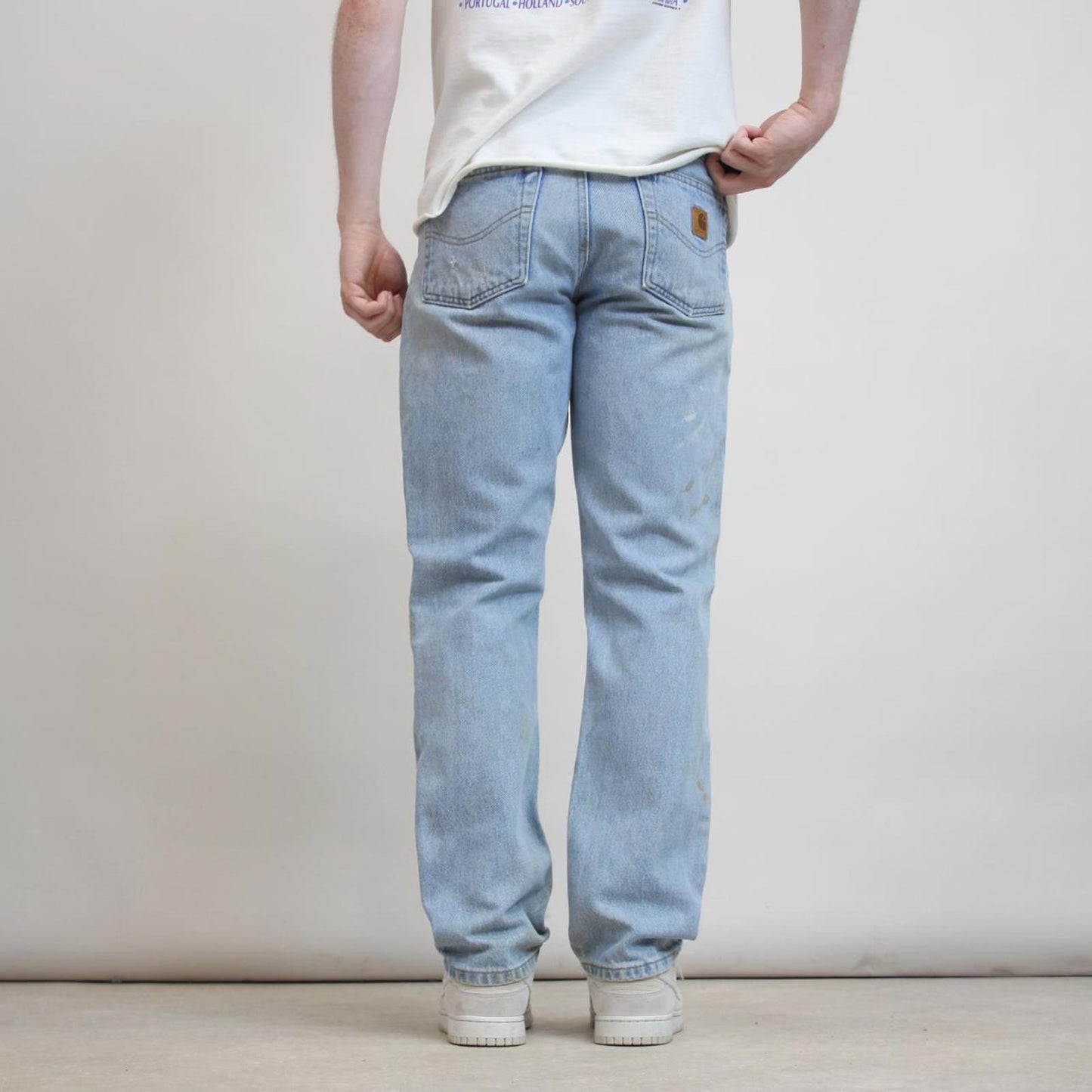 Mens vintage Carhartt jeans W34 L34 blue traditional fit 90s style jeans