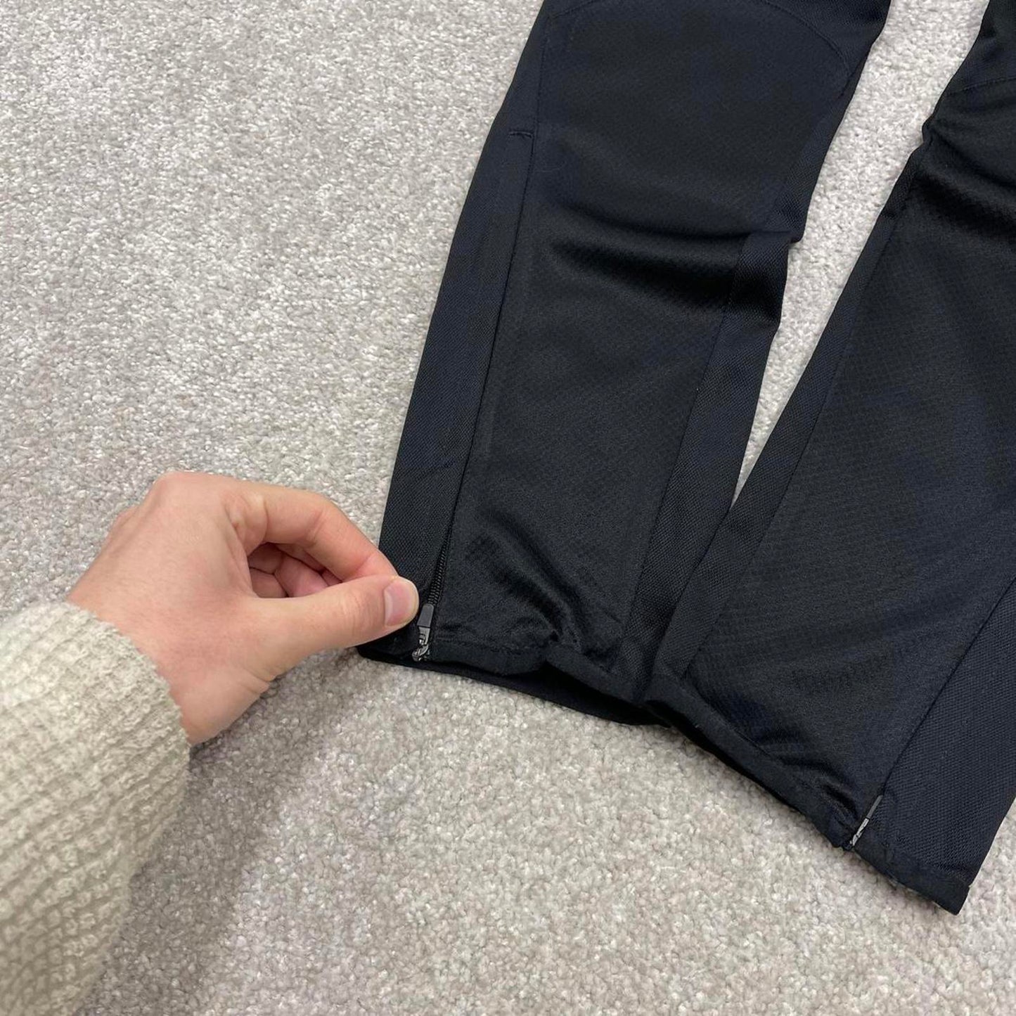 Vintage y2k Nike tracksuit bottoms black Lightweight swoosh logo running track pants