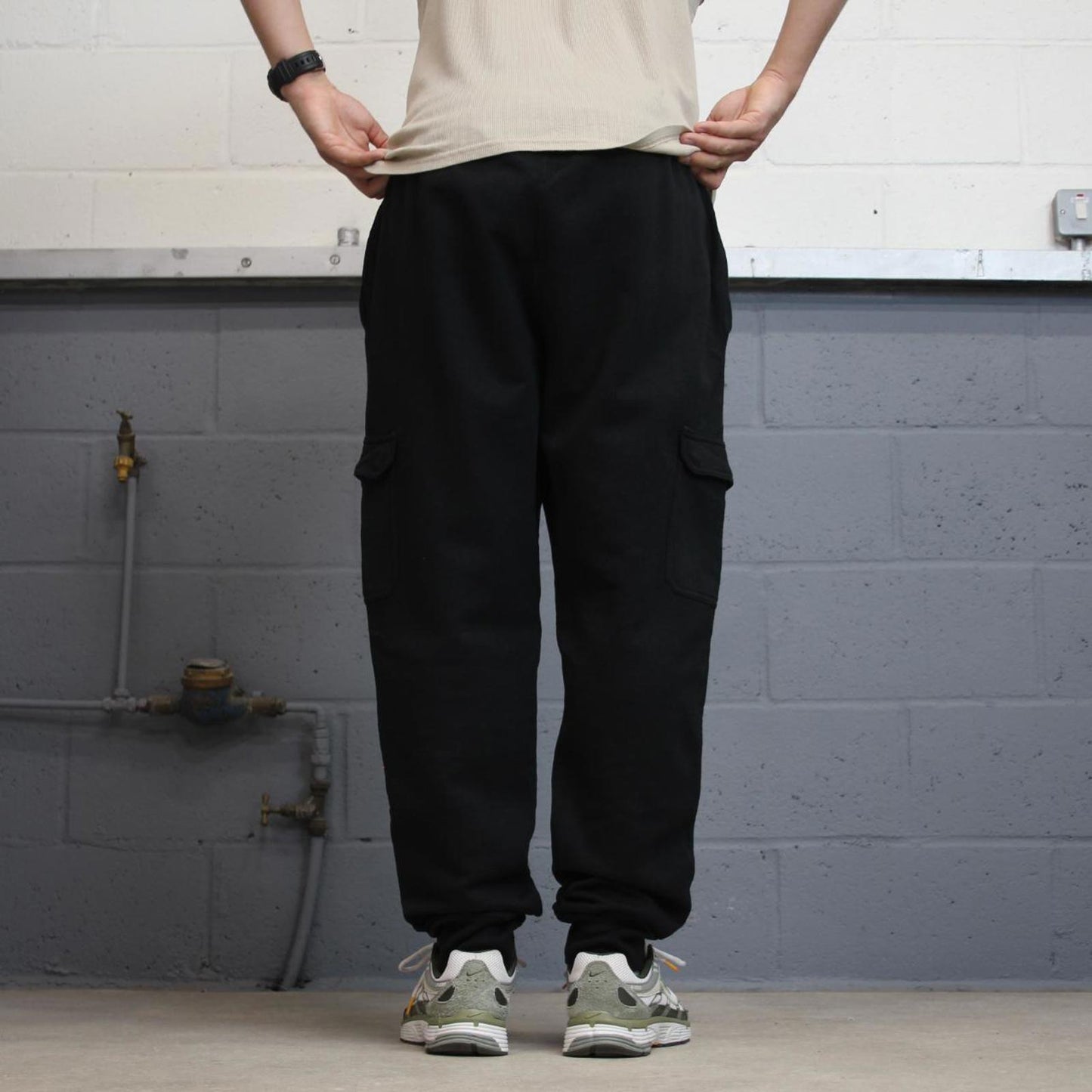 Y2k Black Champion Cargo Joggers XL