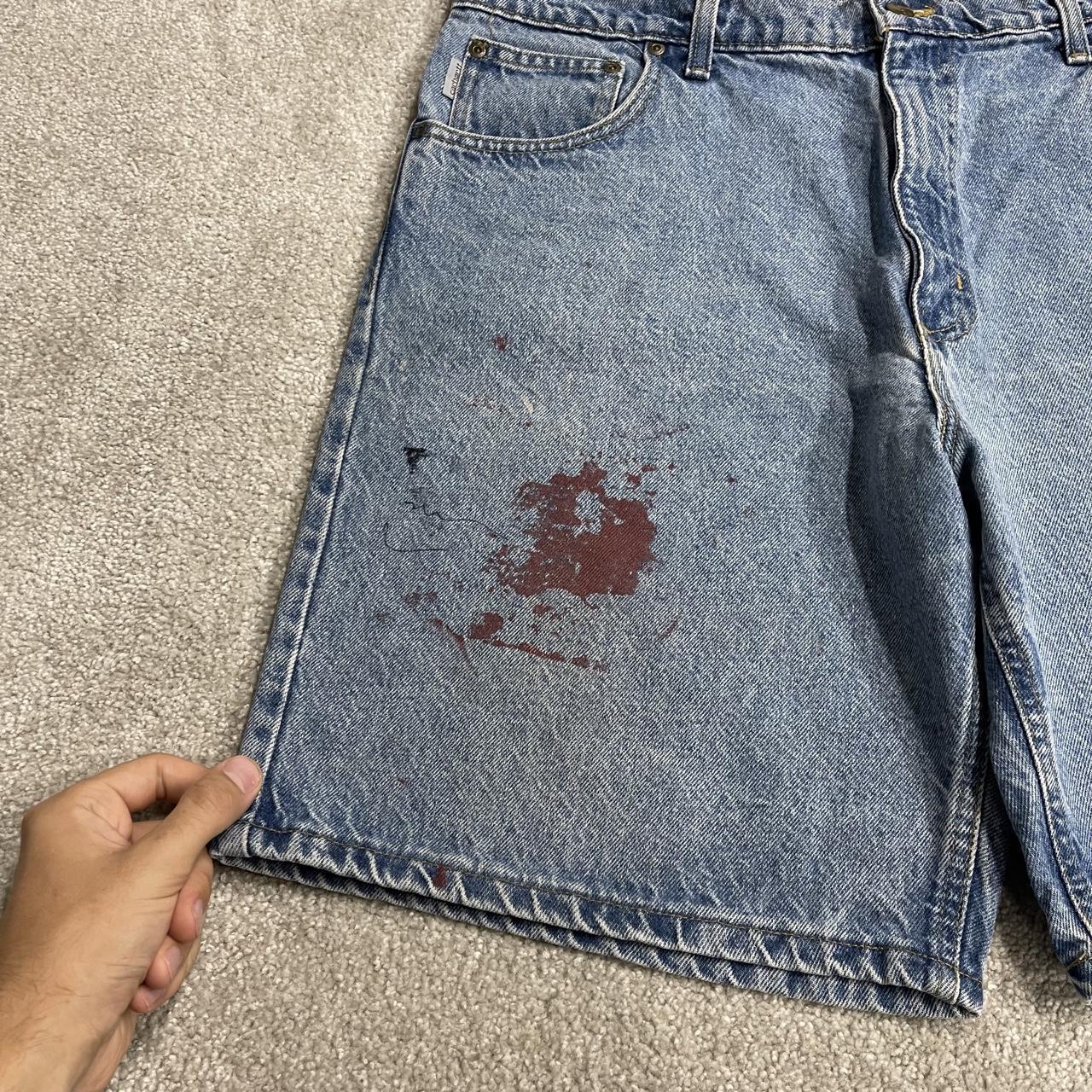 Vintage Carhartt denim shorts y2k blue Loose fit skater style denim surf jorts