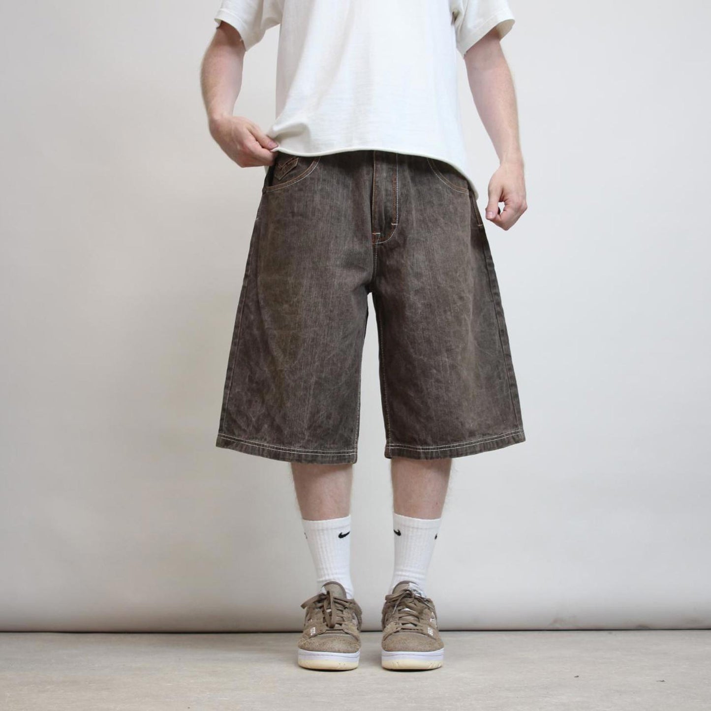 Mens Baggy Knockout Jeans shorts W33