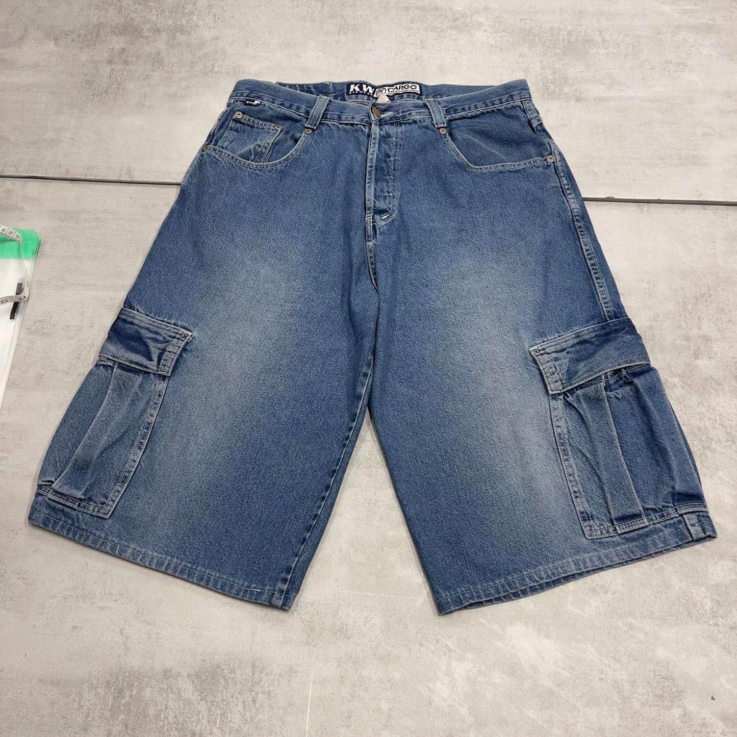 Rare Kik Wear Industries cargo shorts W36 baggy denim skater Y2K Shorts