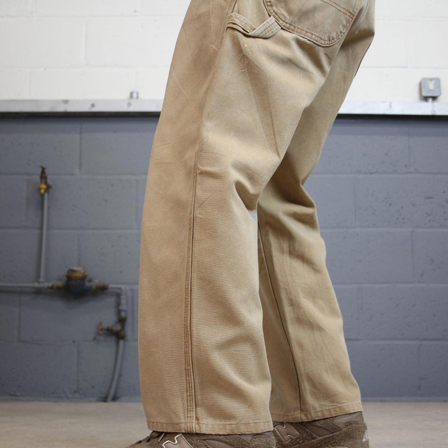 Tan Dickies carpenter jeans W36L27 loose canvas 90s skater style cargo pants