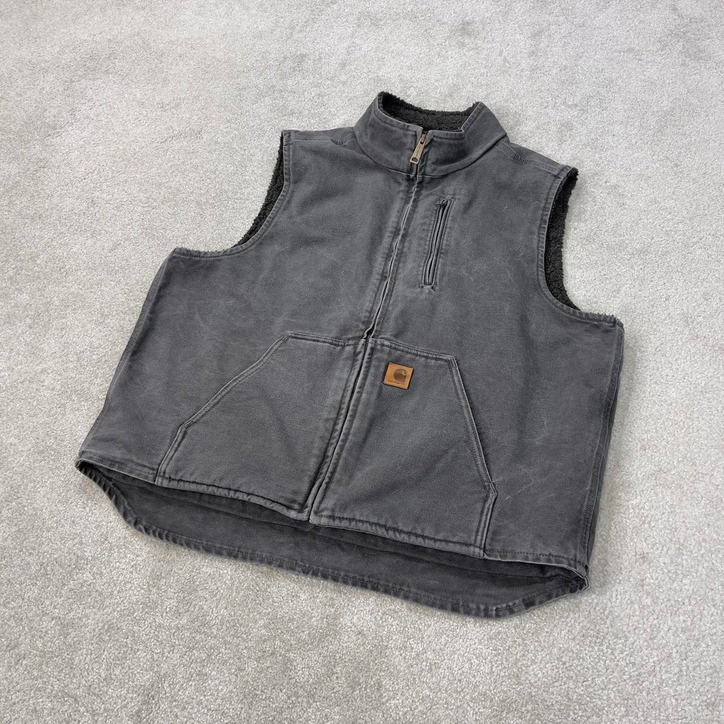 Grey vintage Carhartt Gilet XL