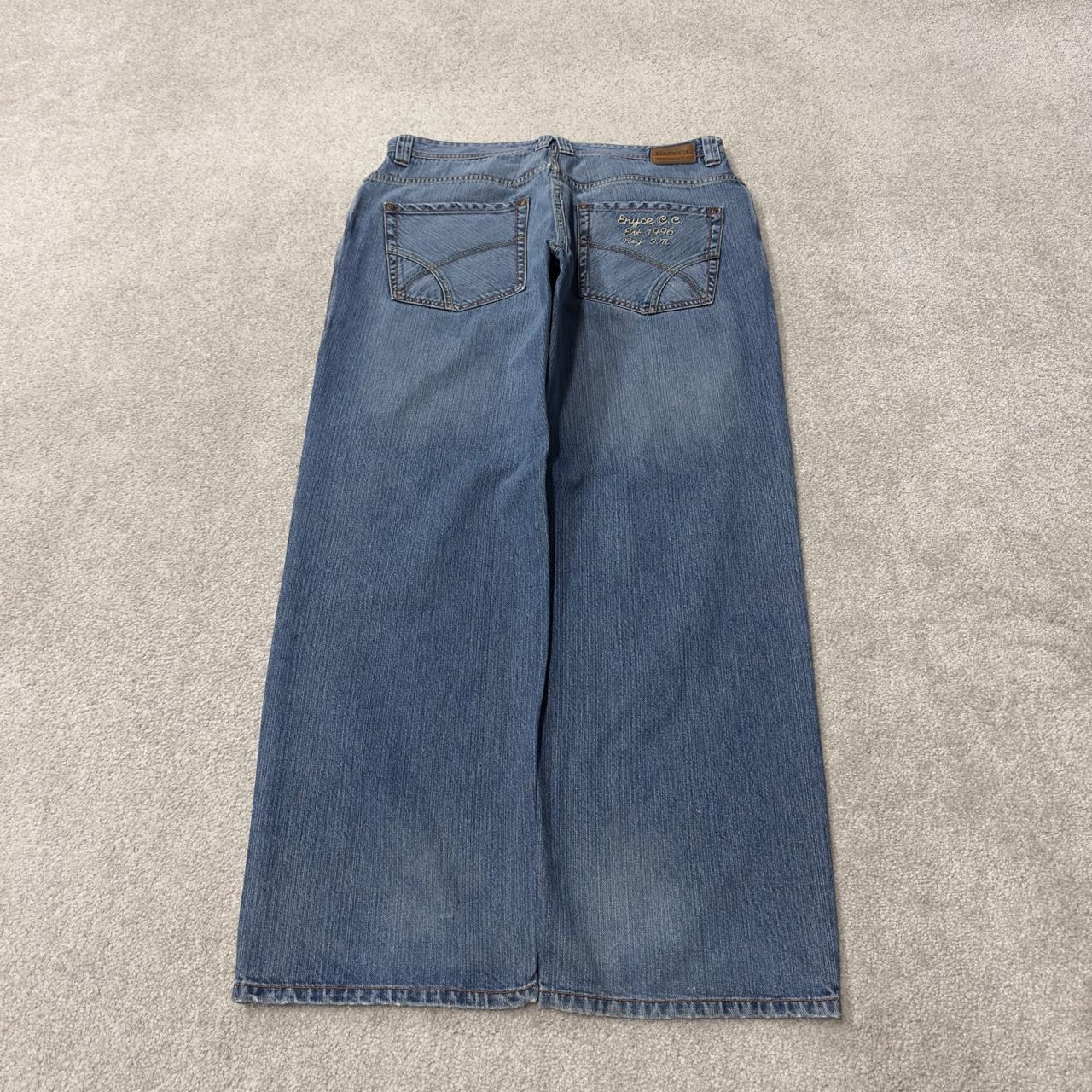 Y2K Enyce baggy jeans W36L33 blue Loose fit skater surf style patch detail embroidered jeans