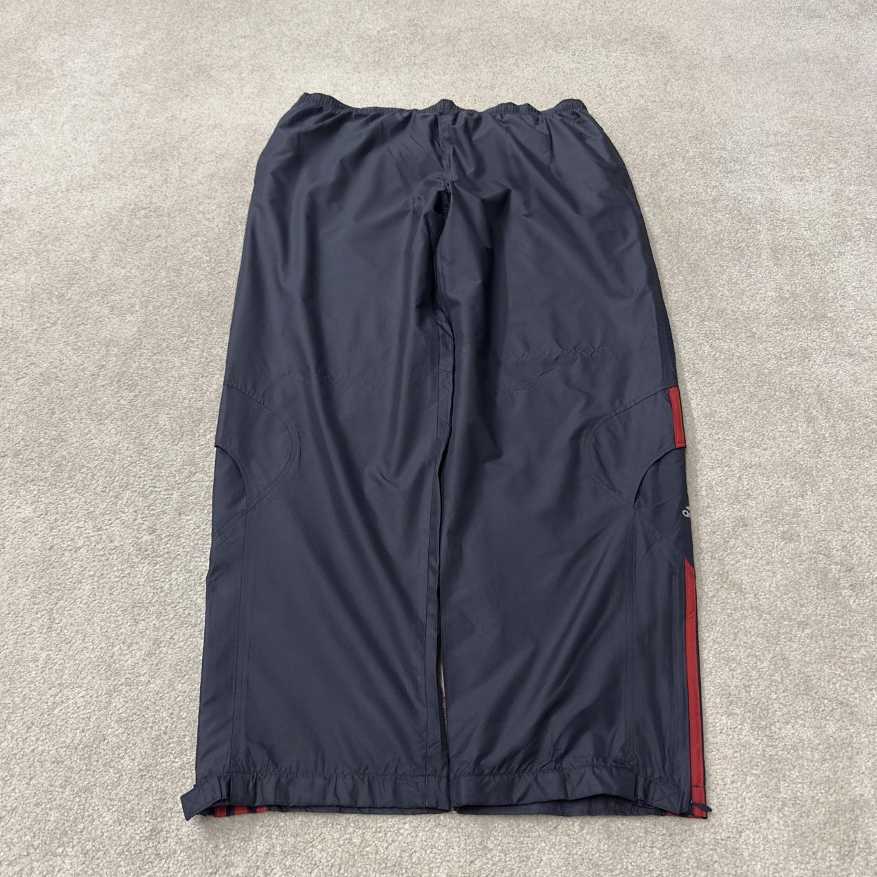 Y2K baggy Adidas tracksuit bottoms navy XL Wide leg mesh lined side stripe track pants