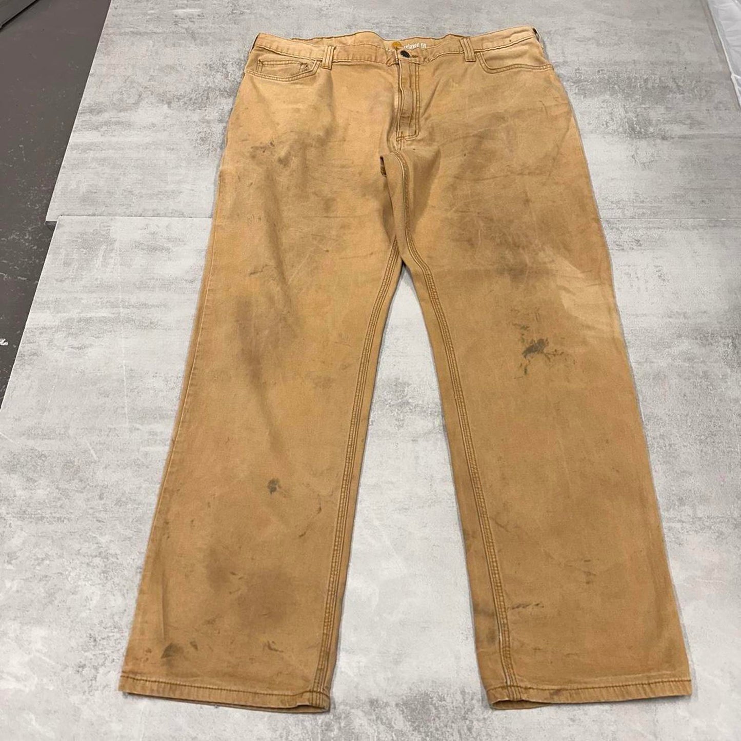 Carhartt carpenter trousers W40L32 sand tan workwear skate style cargo pants