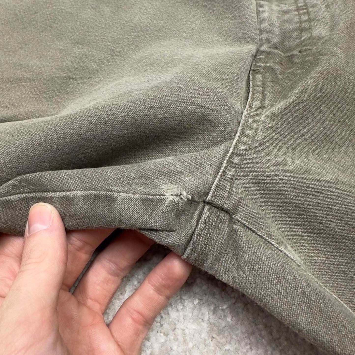 Dickies carpenter skater jeans W40L29 90s skate style green thick canvas cargos