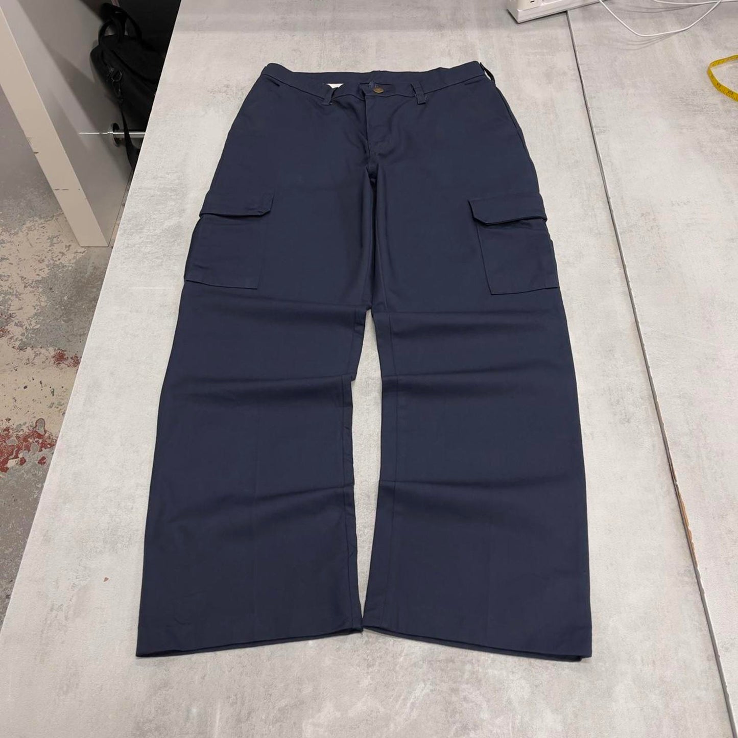 Vintage baggy Red Kap cargo trousers W32L30 navy loose leg chino style skater pants