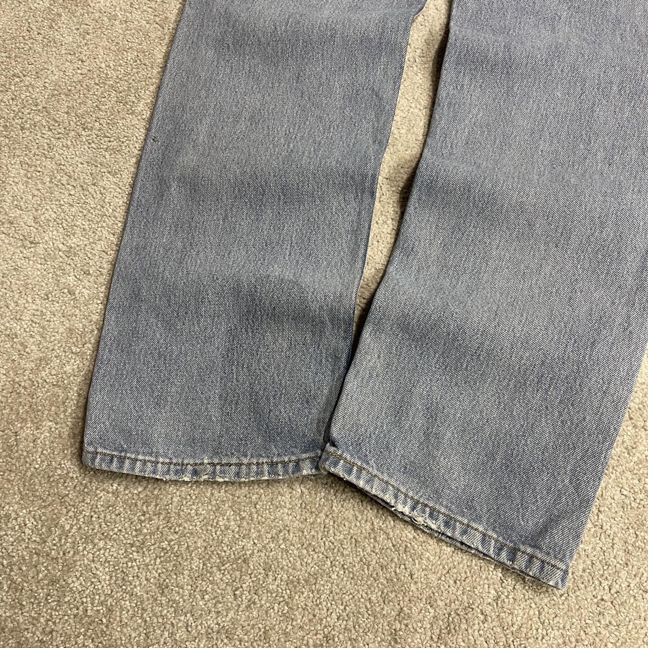 Y2K Levi’s 505 jeans W33L32 washed blue Straight fit 5 pocket pants belt loops red tab logo