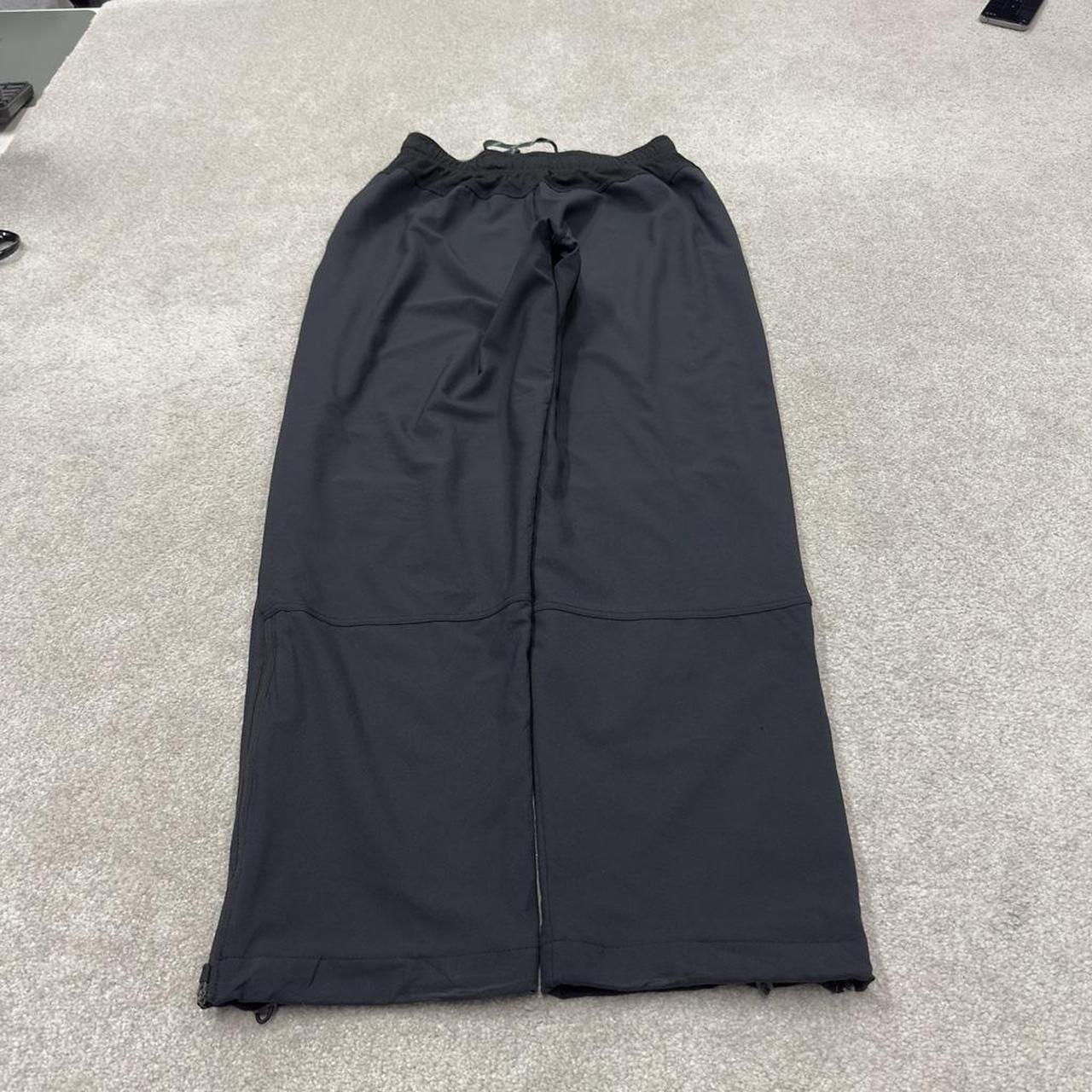 Y2K Nike tracksuit bottoms black Loose floaty mesh lined swoosh logo track pants