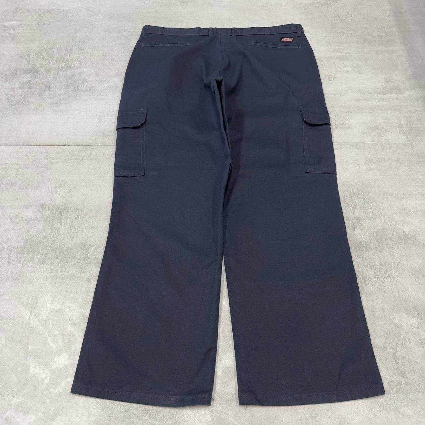 Baggy Dickies cargo trousers W40L30 navy chino style skater cargo pants