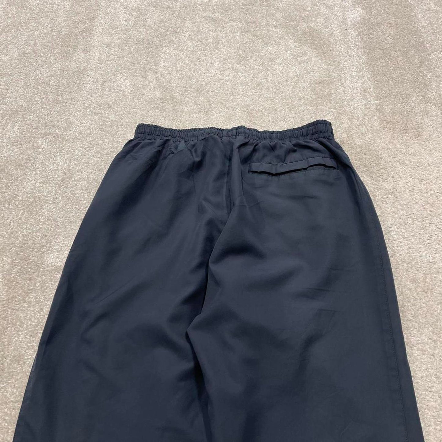 Y2k loose Nike tracksuit bottoms navy Loose lined embroidered track pants