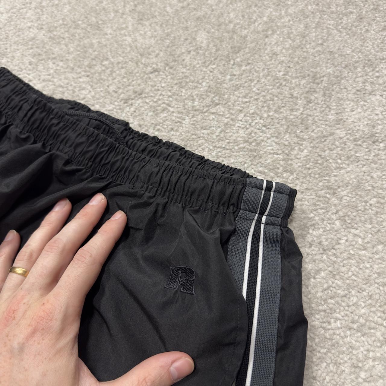 Vintage Russell Athletic baggy tracksuit bottoms black XXL wide leg mesh lined track pants