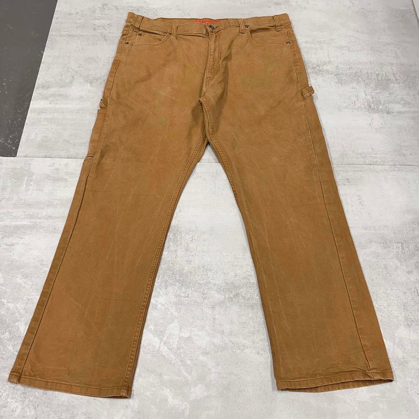 Tan Dickies carpenter jeans W40L30 loose canvas 90s style carpenters