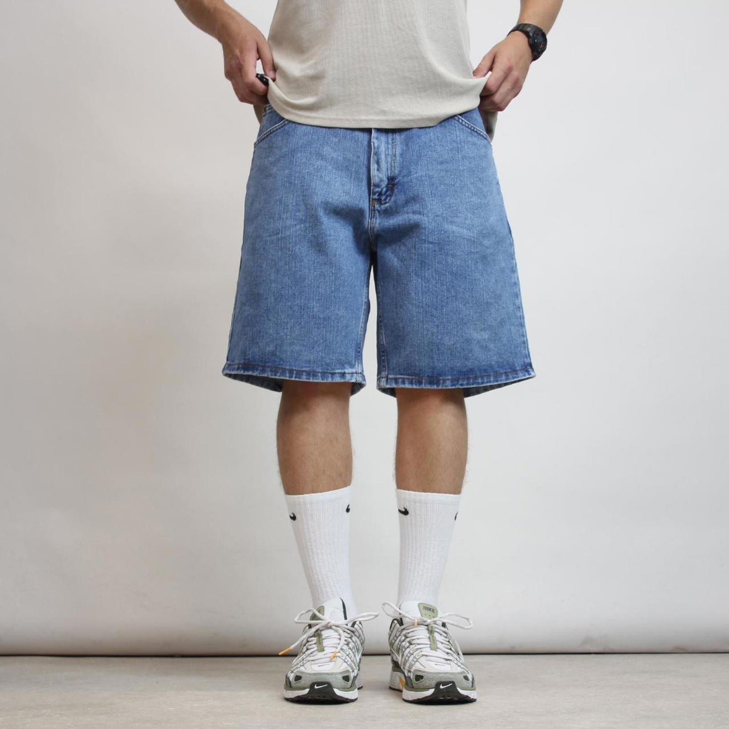 Mens blue Lee denim jorts W38